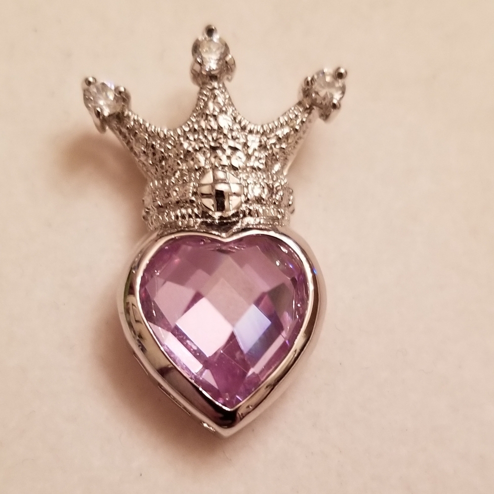 Crown Heart Purple Jewelry Set
